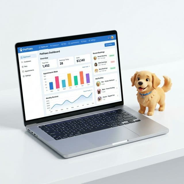 Interface Gestor Pet no Notebook